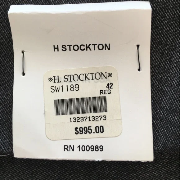 H. Stockton NWT modern fit 42 Reg men’s suit.
